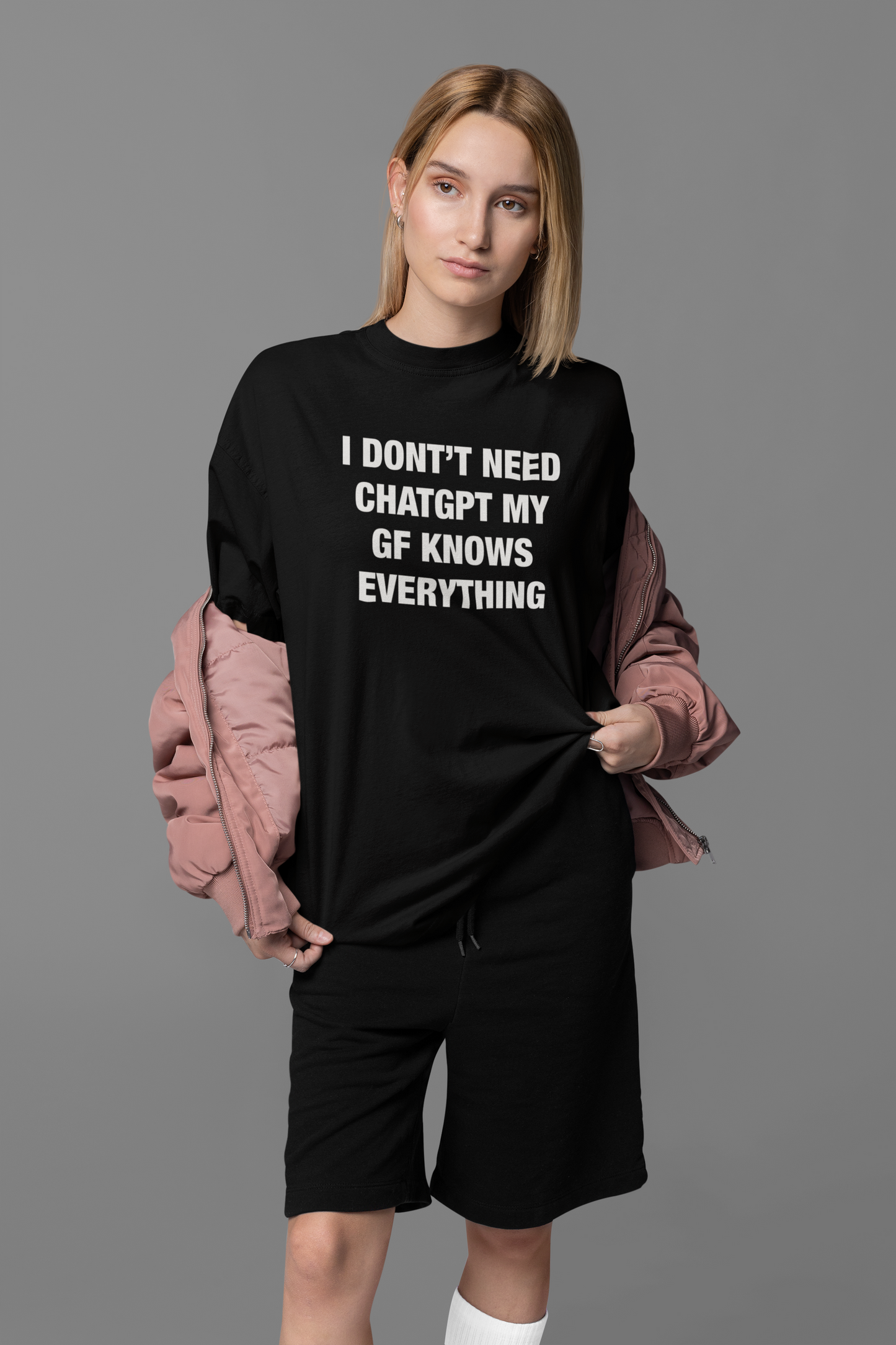 My GF Knows Everything Oversized Tee