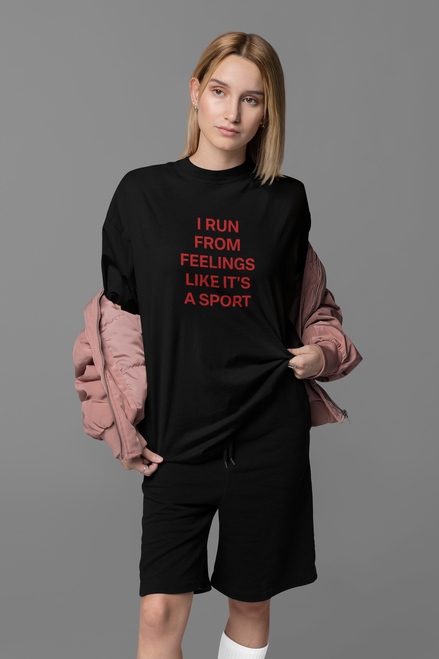 Run From Feelings Oversized Tee