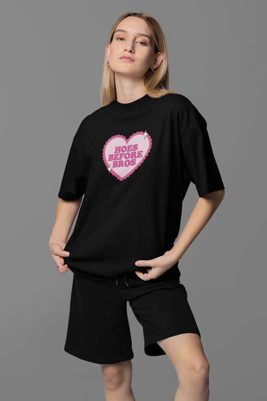 Hoes Before Bros Oversized Tee