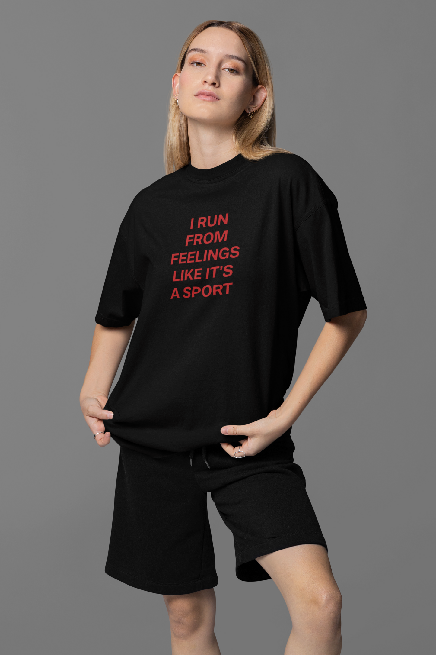 Run From Feelings Oversized Tee