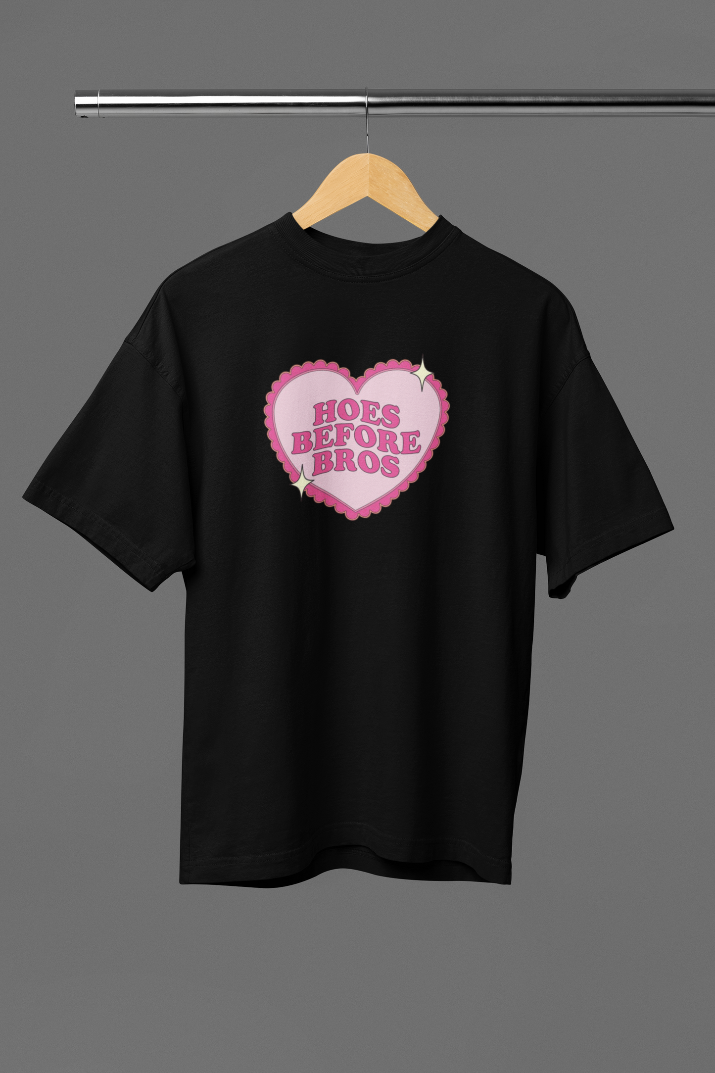 Hoes Before Bros Oversized Tee