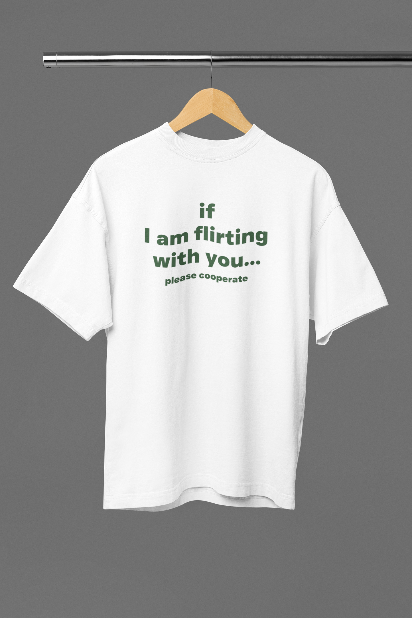 Please Cooperate Oversized Tee