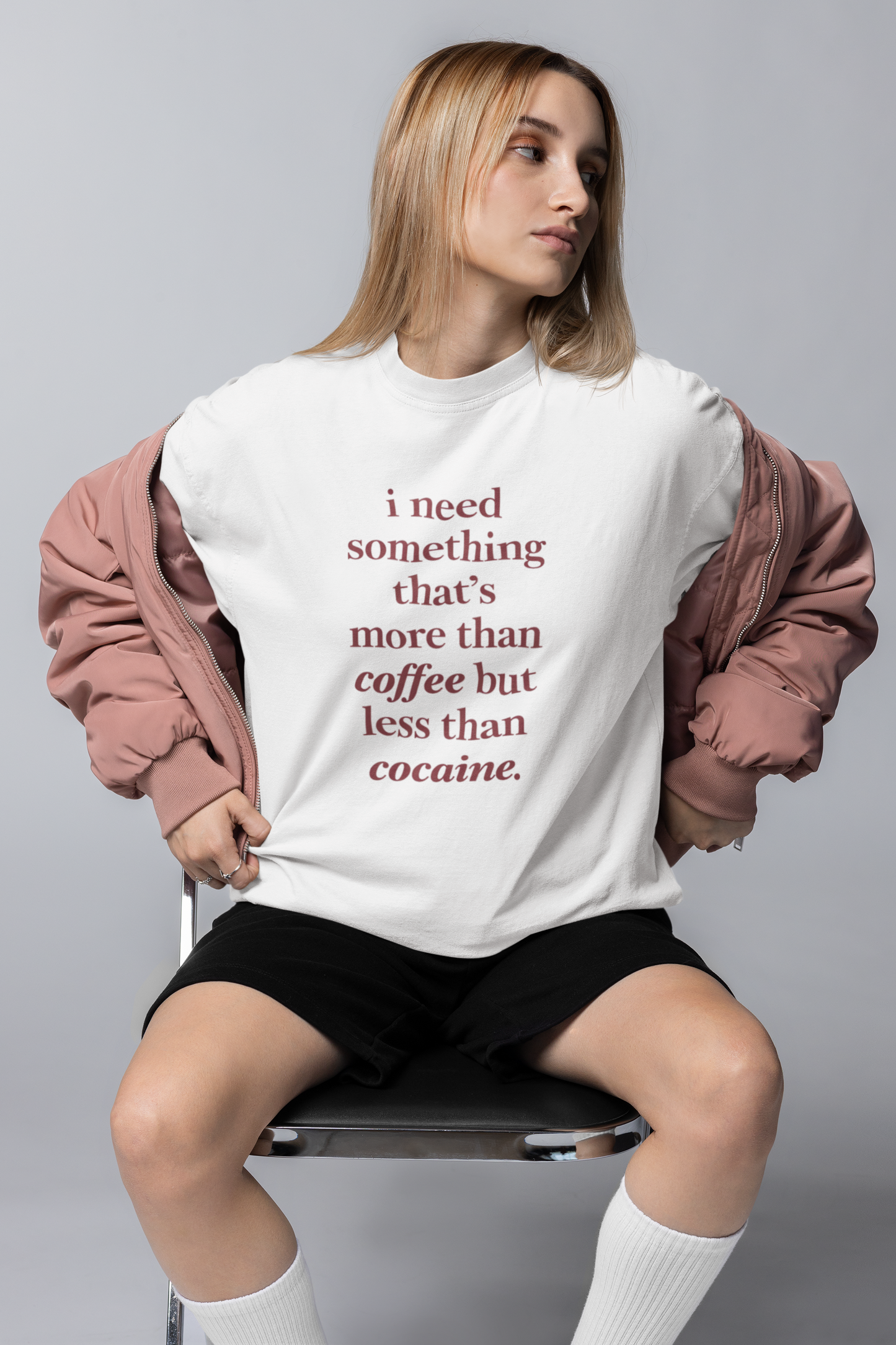 Need Something More Than Coffee Oversized Tee
