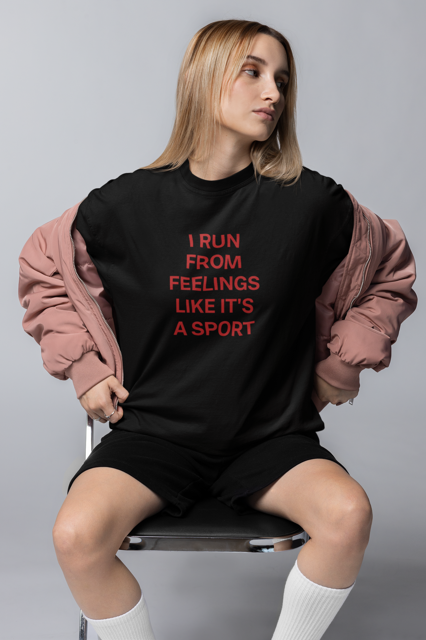 Run From Feelings Oversized Tee