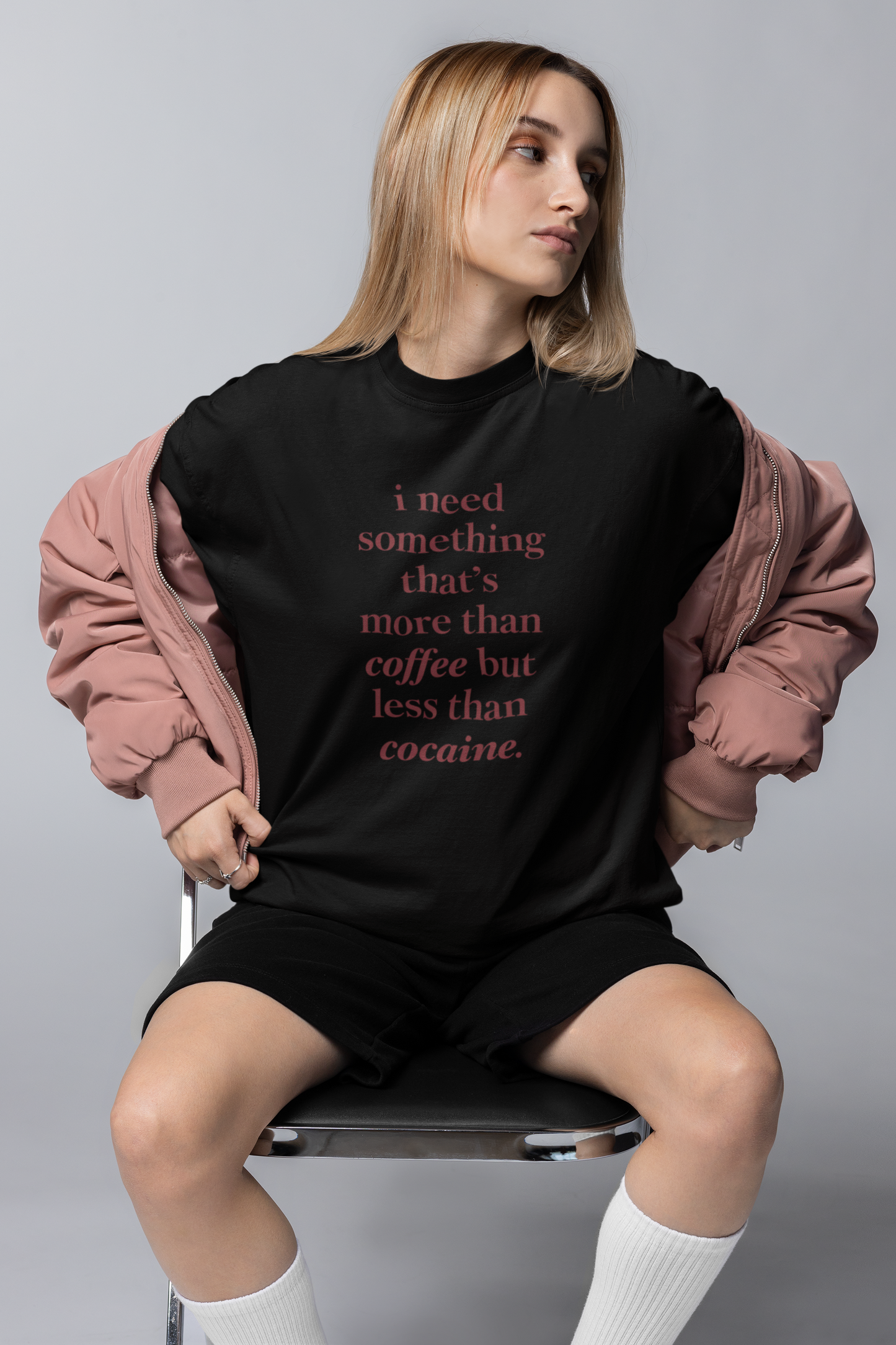 Need Something More Than Coffee Oversized Tee