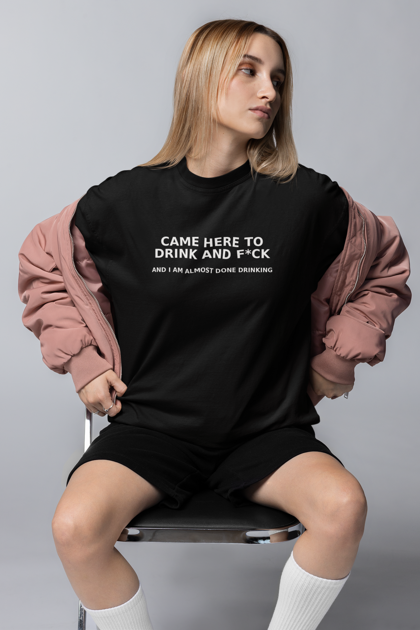 Came Here To Drink Oversized Tee