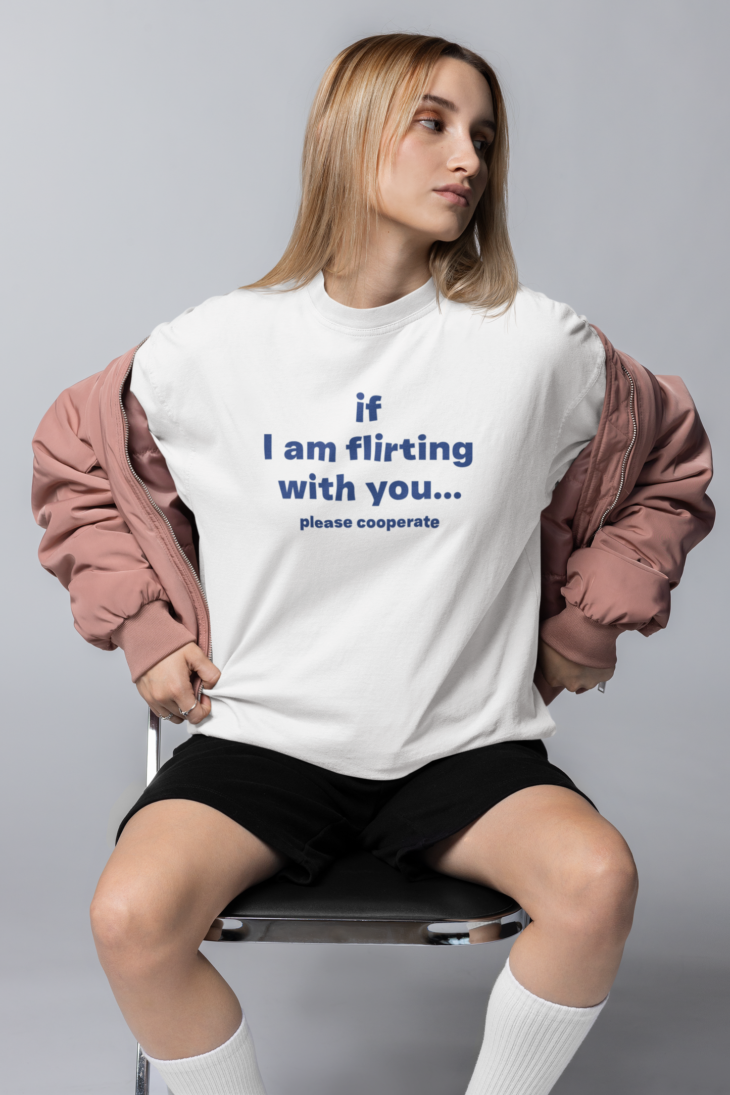 Please Cooperate Oversized Tee