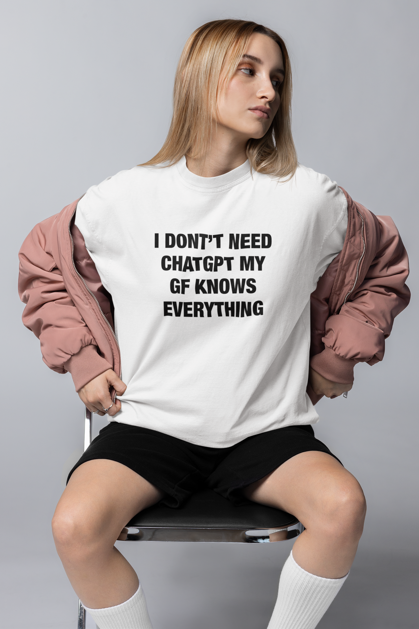 My GF Knows Everything Oversized Tee
