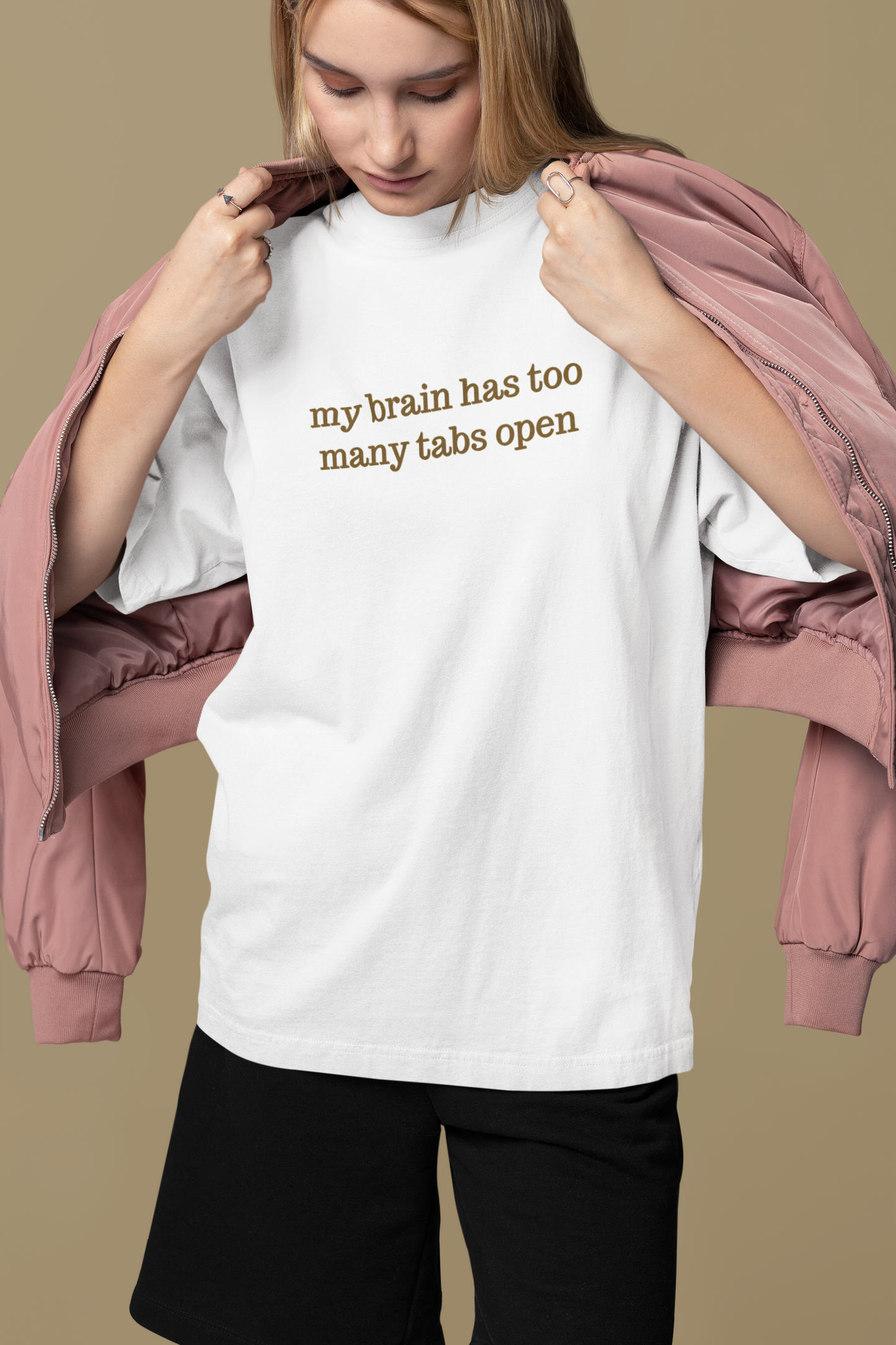 my brain has too many tabs open Oversized Tee