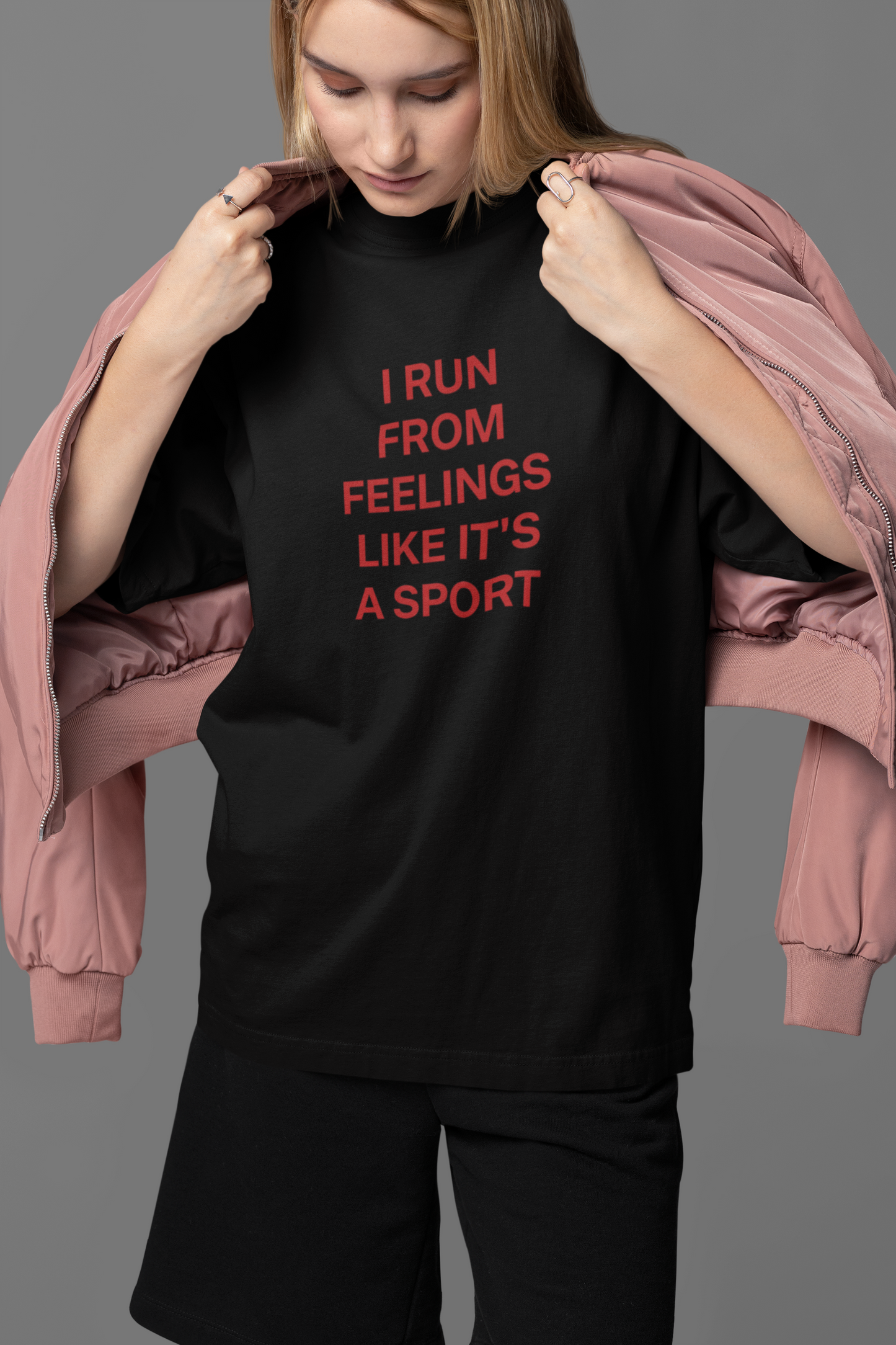 Run From Feelings Oversized Tee