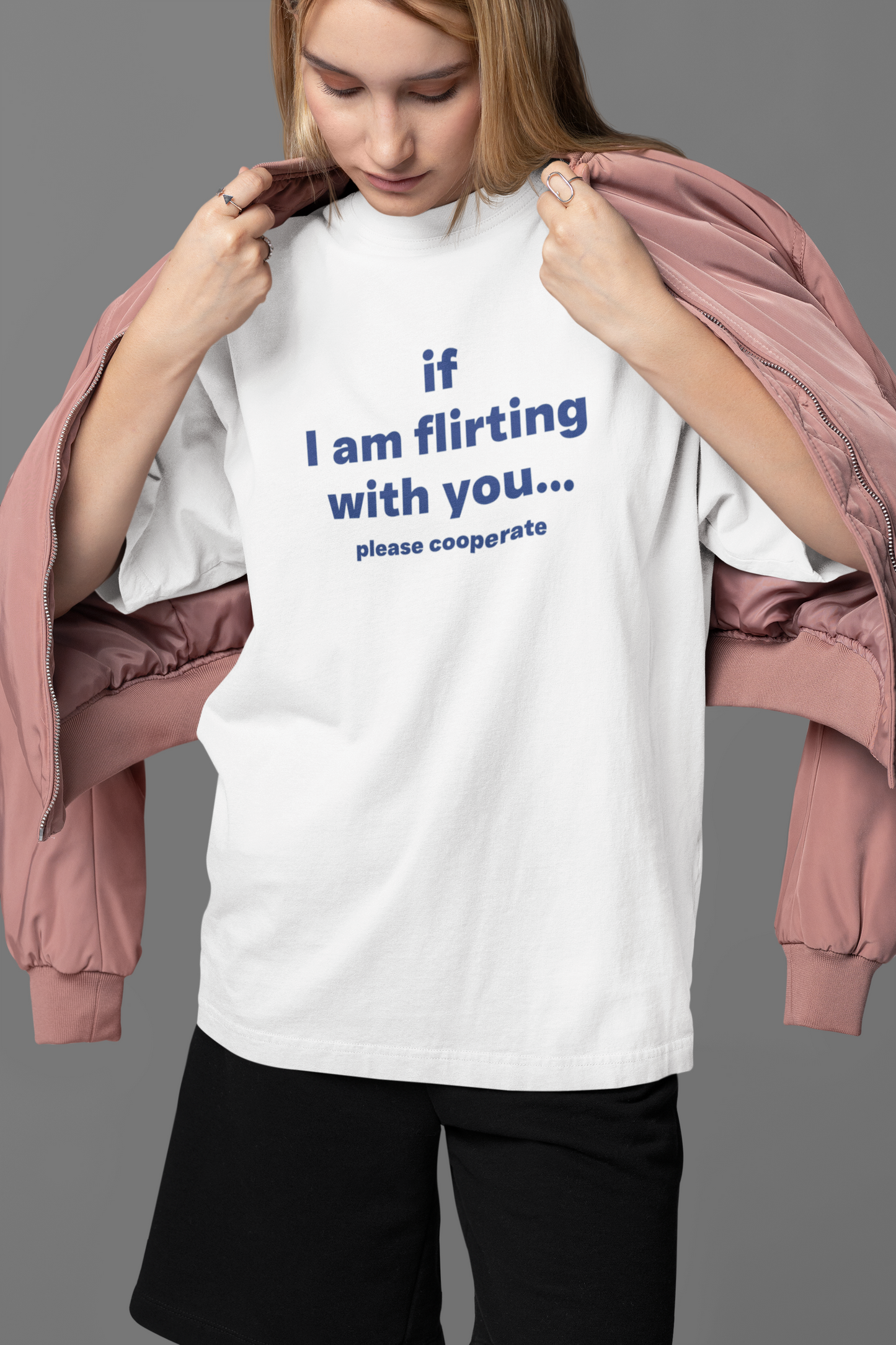 Please Cooperate Oversized Tee