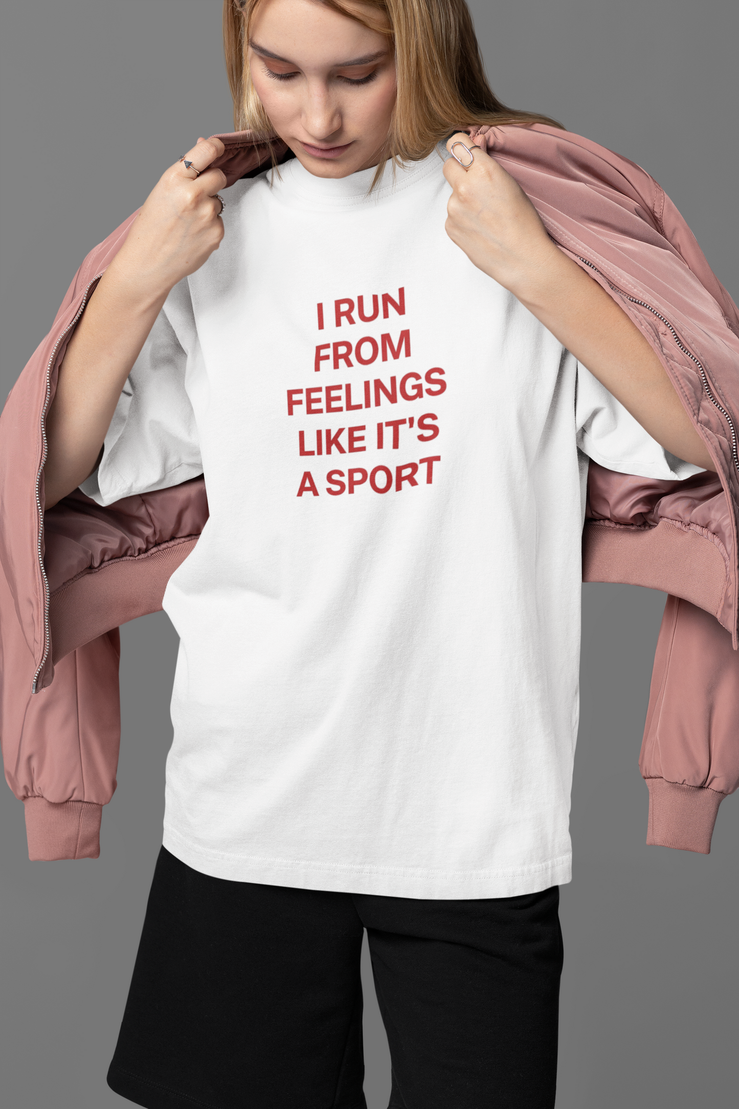Run From Feelings Oversized Tee